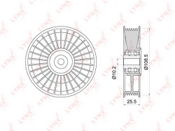 Ролик ремня приводного OPEL X20DTH/Y20DTH/MB OM611/646 532 0108 10