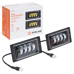 Фара светодиод., четкая свет. граница, 48Вт, Бел., 174x85x60мм, кмпл. 2шт. (ALED068)