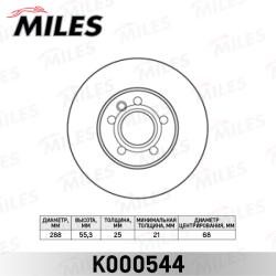 K000544 Диск тормозной FORD GALAXY 95-06/SEAT ALHAMBRA 96-10/VW SHARAN 95- перед.D 288мм