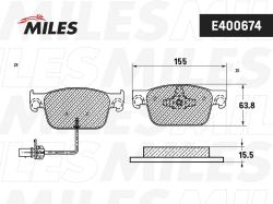 E400674 Колодки тормозные AUDI A4 15-/A5 16- передние LowMetallic