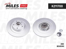 Диск тормозной RENAULT LAGUNA III 07- задний СБ с подшипником,с АБС с покрытием K211700