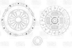 Сцепление в сборе для а/м Hyundai Matrix (01-) 1.6i (с мех. муфт) (FR 0833)
