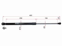 Амортизатор крышки багажника Suzuki Escudo 05-17 / Grand Vitara 05-16 (Справа=Слева)