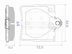 Колодки тормозные (Сзади) Mercedes-Benz C-Class 93-08 / E-Class 95-09 / CLK-Class 97-10 / SLK-Class