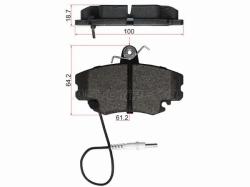 Колодки тормозные (Спереди) Renault Logan 04-22 / Sandero 09-18 / Dacia Logan 12-19 / Sandero 08-12