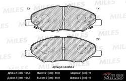 E400544 Колодки тормозные NISSAN MARCH 02-/NOTE(Япония) 01-/TIIDA 07- перед. LowMetallic