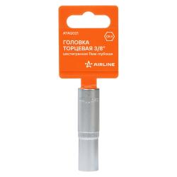 Головка торцевая 3/8" шестигранная 11мм глубокая, пласт.подвес (ATAQ021)