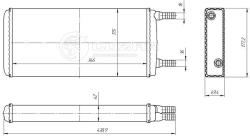 Радиатор отоп. для с/т Амкодор 332/342/352 (д/отопителя кабины ОК-332С4.01) (LRh 0615)