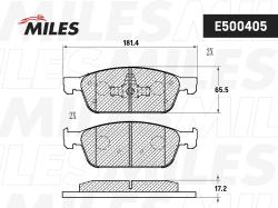 Колодки тормозные FORD KUGA 12-/TRANSIT CONNECT 13- передние Ceramic E500405