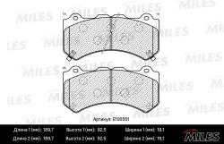 Колодки тормозные JEEP GRAND CHEROKEE 10- передние SemiMetallic E100551