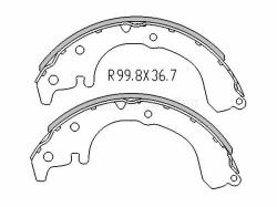 Колодки тормозные барабанные Toyota Caldina (T190) 92-02 / Corolla 83-02