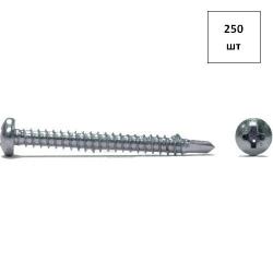 Саморез 6,3 х 45 полусф.гол.сверл. DIN 7504N оц. 250шт FORTLUFT sts028234