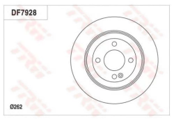 Диск тормозной HYUNDAI SOLARIS 10-/KIA RIO III 11- задний DF7928