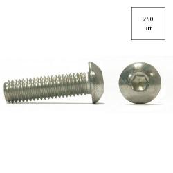 Винт М 6х14 полукр.гол. ISO 7380 A2 250шт FORTLUFT sts017061