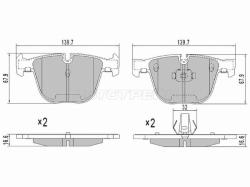 Колодки тормозные (Сзади) BMW 1-Series 07-13 / 5-Series 03-10 / 6-Series 03-10 / X5 06-18