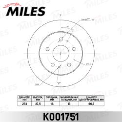 K001751 Диск тормозной DAIHATSU TERIOS 97- передний