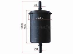 Фильтр топливный CITROEN BERLINGO 96-/C2 03-/C4 04-/PEUGEOT PARTNER 96-/206 98-