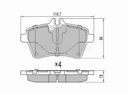 Колодки тормозные (Спереди) Mercedes-Benz A-Class 04-12 / B-Class 05-12