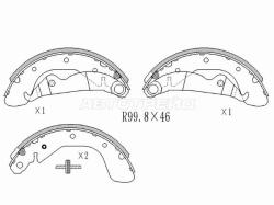 Колодки тормозные барабанные Chevrolet Lacetti 04-13 / Lanos 05-09