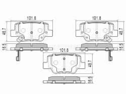 Колодки тормозные (Сзади) Toyota Verso 09-17