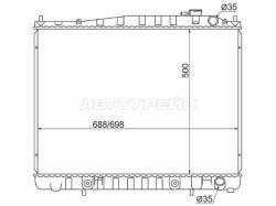 Радиатор Nissan Terrano 95-02 / Infiniti QX4 96-03 / Nissan Elgrand 97-02