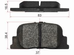 Колодки тормозные (Сзади) Toyota Caldina (T240) 02-07 / Camry 99-01 / Prius (NHW20) 03-11 / Vista 98