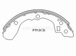Колодки тормозные барабанные Kia Cerato 04-07 / Sportage 93-06