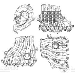 Коллектор впускной для а/м VW Polo Sedan (10-)/Jetta (10-) 1.6i [CFNA,CLSA] (LIM 1802)