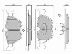 Колодки тормозные (Спереди) BMW 3-Series 90-01 / 5-Series 88-04 / 7-Series 86-94 / X3 03-10