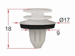 Клипса обшивки двери MERCEDES/VAG (1 шт.)