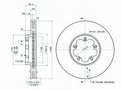 Диск тормозной (Перед) Ford Transit 06-20 / Tourneo Connect 02-13