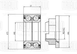 Подшипник ступицы для а/м Ford Mondeo III (00-) перед. (кмпл:подш./гайка) (CS 3575)