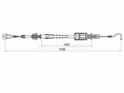 Трос газа VOLKSWAGEN TRANSPORTER IV 90-03 (1706mm)