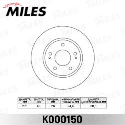 Диск тормозной MITSUBISHI LANCER (CS__) SPORT 1.6/2.0 00> передний K000150