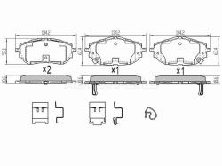 Колодки тормозные (Спереди) Toyota Corolla (E180,E210) 12-22 / Auris 12-18
