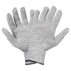 Перчатки трикотажные ХБ, серые, (5 пар) 7,5 класс/65г., мод.504 (ADWG027)