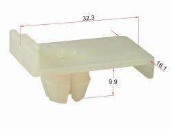 Клипса крепления стекла MAZDA (1 шт.)