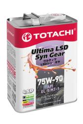 Масло трансмиссионное 75W90 TOTACHI 4л синтетика Ultima LSD Syn-Gear GL-5/MT-1 G3304
