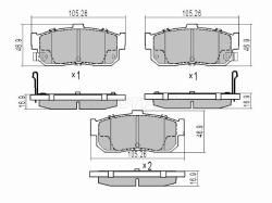 Колодки тормозные (Сзади) Nissan Almera 95-06 / Primera 90-02 / Sunny 93-04 / Wingroad 99-05