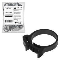 Хомут 32-36/9 мм, силовой зубчатый замок, пластик (ПА66) черный (ADHC025)