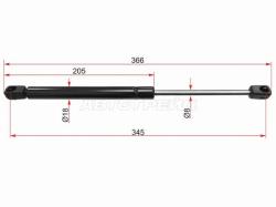 Амортизатор крышки багажника Renault Megane 02-09 (Справа=Слева)