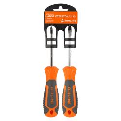 Набор отвёрток 2 пр. (SL5x75mm, PH1x75mm), пласт.подвес (ATAU008)