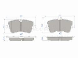 Колодки тормозные (Спереди) Mercedes-Benz C-Class 00-08 / CLK-Class 02-10 / SLK-Class 04-11