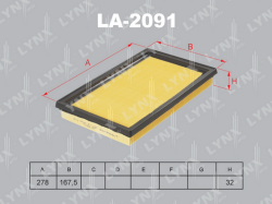 Фильтр воздушный SUZUKI SX4 1.5/1.6 06- LA-2091