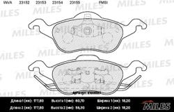 E100027 Колодки тормозные FORD FOCUS 98>05 передние SemiMetallic
