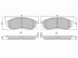 Колодки тормозные (Спереди) Infiniti FX35 02-08 / Nissan Murano 02-16 / Pathfinder 04-17 / Qashqai 0