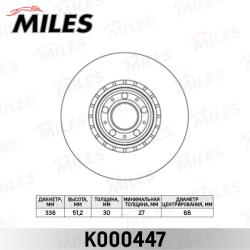 Диск тормозной VOLVO XC90 02> R17 передний вент. D 336мм K000447