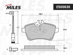 Колодки тормозные MERCEDES A-CLASS W169/B-CLASS W245 04- передние Ceramic E500630