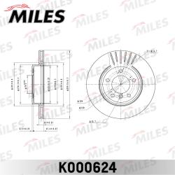 K000624 Диск тормозной BMW 3 E46 318-328 98-/Z4 2.5-3.0 03- передний D 300мм.