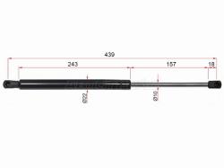 Амортизатор крышки багажника Volkswagen Golf 08-16 (Справа=Слева)